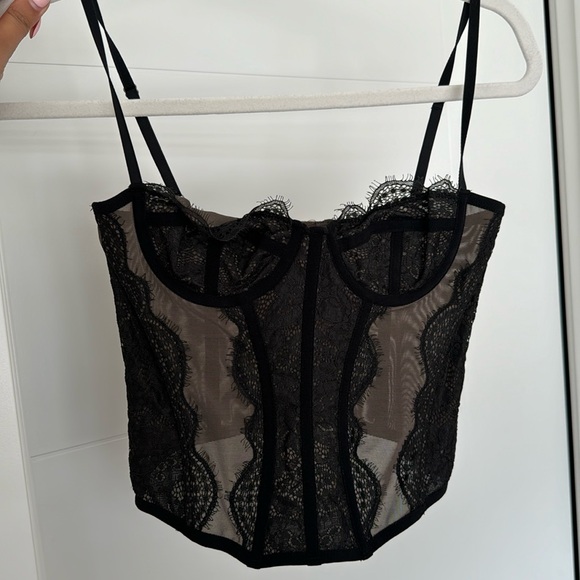 Urban Outfitters black lace corset - Picture 1 of 2
